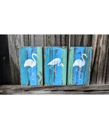 Rustic Flamingo Wall Décor, Beach House Gift,  Whimsical Wall Hanging - £27.94 GBP
