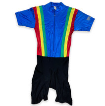 Vtg Bike Nashbar Rainbow Triathlon Bike Cycling Suit Jersey Lycra Men&#39;s ... - £19.41 GBP