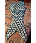 Cynthia Rowley Mermaid Tail Blanket Sleeping Bag Blue/White Sequins - $23.38