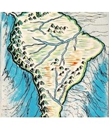 1932 South America Van Loons Geography Colored Map Print Antique Ephemer... - $550.13 MXN