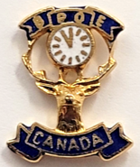 BPOE Elks Canada Member Pin Gold Tone 11 O’Clock Clock Fraternal Lodge VTG - $19.60 CAD