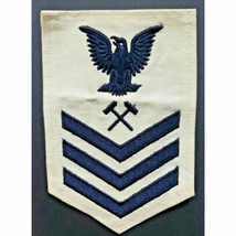 1950&#39;s military patch navy metalsmith white twill variant pb11 - $24.99