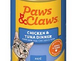 Paws &amp; Claws Chicken and Tuna Pate 22 oz. Wet Cat Food - 1 Single Can - £8.82 GBP