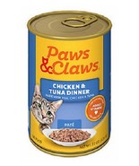 Paws &amp; Claws Chicken and Tuna Pate 22 oz. Wet Cat Food - 1 Single Can - £8.84 GBP