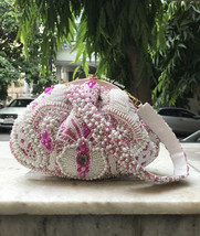 Heavy handwork batua bag,potli bag,pearl bag,designer clutch,indian wedding bag - £78.63 GBP