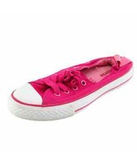 Converse All Star Youth Girls Shoes Size 1 M Pink Low Top Fabric - £14.16 GBP