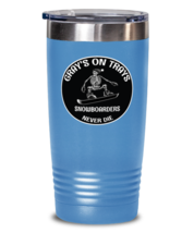 Snowboarding Tumbler. Gray&#39;s on Trays Snowboarders Never Die. LtBlue-T-20oz  - £23.05 GBP
