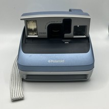 Vintage Polaroid One600 Folding Instant Camera Blue And Silver Untested - $18.81