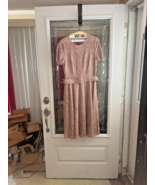 Eliza J Mauve Lace Floral Formal Dress Belted Short Sleeves Cocktail Ali... - $34.60