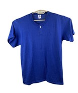 VTG Russell Athletic XL Blank Single Stitch T-Shirt  Men’s Blue - $24.30