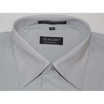 Mens Milani dress shirt soft cotton Blend easy wash business long sleeves Gray image 5