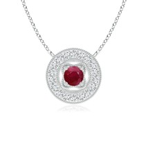 Authenticity Guarantee

ANGARA Ruby Halo Vintage Style Pendant Necklace in Si... - $331.55+