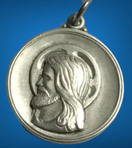 VINTAGE STERLING SILVER Theda  &quot; I AM A PROTESTANT &quot; JESUS CHRIST MEDAL2... - £27.42 GBP