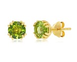 6mm Women&#39;s Earrings .925 Gold Plated 379115 - $29.00