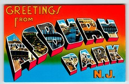Greetings From Asbury Park New Jersey Postcard Bruce Springsteen Chrome Ireland - £13.65 GBP
