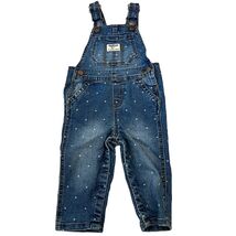 OshKosh B'gosh Baby Denim Overalls 12 Months Polka Dot Pattern - $19.20