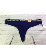 Calvin Klein Bold 1981 Thong Panty Underwear Stretch Blue Womens Plus Si... - £19.07 GBP