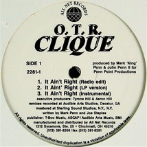 O.T.R. Clique &quot;It Ain&#39;t Right&quot; 1995 Vinyl 12&quot; Single 2281-1 ~Rare~ Htf *Sealed* - £14.25 GBP
