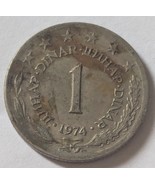 1974 SFR  Jugoslaviia 1 Dinar Standard Circulation Coin - €2,52 EUR
