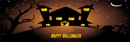 Halloween Banner H22-Digital ClipArt-Art Clip-Digital-Pumpkin-Bats-Ghost - £0.99 GBP