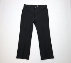 Vtg 90s Levis Mens 40x32 Knit Wide Leg Flared Bell Bottoms Chino Pants Black USA - £88.76 GBP