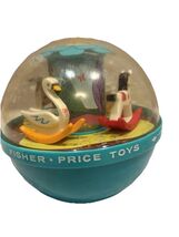Vintage Fisher Price Roly Poly Chime Ball Retro Toy Swan Horse 165 - $228.89 MXN
