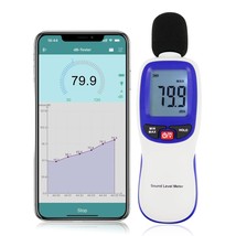 Decibel Meter Wireless Sound Decibel Meter with App Data Logging Bluetooth  - $51.77