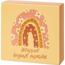 &quot;Blessed Beyond Measure&quot; Inspirational Block Sign - £6.33 GBP