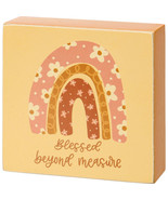 &quot;Blessed Beyond Measure&quot; Inspirational Block Sign - £6.24 GBP