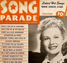 Song Parade Magazine 1945 WW2 Hits From Radio Screen Stage Marion Hutton... - $367.78 MXN