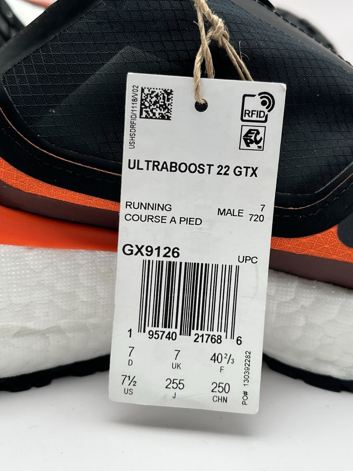 Men’s Adidas Ultraboost 22 Gore-Tex GX9126 Waterproof Running Shoes Size 7.5 Item image 9