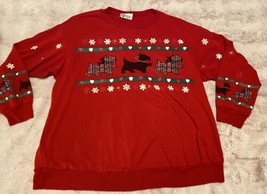 vintage Ugly Christmas dog Scotties long Sleeve Shirt 2XL - $37.39