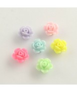 50 Flower Beads Spacer Beads Assorted Lot Acrylic Floral Jewelry Supplie... - $8.49 CAD
