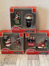 3 Sets Of Coca-Cola Mini Blown Ornament 2 Packs Polar Bear 6 Pack Train ... - $23.33