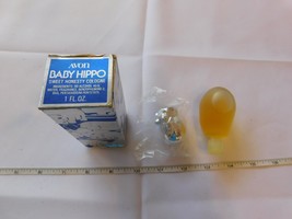 Avon Baby Hippo Sweet Honesty Cologne Glass Bottle 1 FL OZ Avon Products NOS - £12.29 GBP