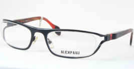 Alek Paul Ap 1042 01 Matt Black Unique Rare Hand Made Eyeglasses 54-20-135 Italy - $178.20