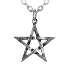 Alchemy Gothic Interwoven Pentagram Pendant Pewter Wicca Protection Neck... - $14.95