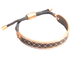 M Stella &amp; Dot Navy Blue Gold-Toned Crystal Adjustable Bracelet Retired ... - $22.43