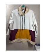 Sweaty Betty Mix It Up Colourblock Lily White Multi Sweatshirt Hoodie - ... - $922.69 MXN