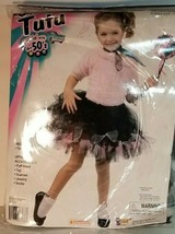 50&#39;s Sock Hop Tutu Black Pink and White 12/14 - £3.07 GBP