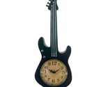 Replica Guitar Wall Clock 13.5&quot; High Musical Instrument Man Cave - $39.59