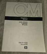 John Deere JD 5-Speed Bicycle Operator&#39;s Manual   OM-M64333 Issue H3 - £12.56 GBP