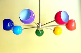 Multi Color Eyeball Shades Brass Chandelier Rainbow Vibgyor Lights-
show orig... - £161.60 GBP