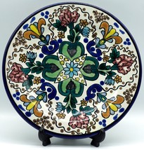 TALAVERA Hand Painted Plate Tecayehuatl Puebla Mexico Brightly Colored Pottery - £10.65 GBP