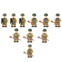 10pcs WW2 US Army Infantry 101st Airborne Division Minifigures Accessories - £23.97 GBP