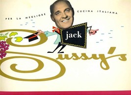 Jack Sussy&#39;s Menu Per La Meglione Cucina Italiana Oklahoma City Joplin 1950&#39;s - £117.12 GBP