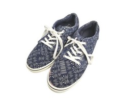 VANS Womens Shoes Sz 8 Off The Wall Blue White Casual Sneakers Athletic Skaters  - £13.22 GBP