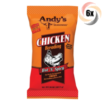 6x Bags Andy&#39;s Seasoning Hot &quot;N&quot; Spicy Chicken Breading | 10oz | Fast Shipping - $25.47