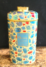 1930&#39;s Empty Gemey Richard Hudnut Talcum Powder Can Vintage Advertising Tin - £15.48 GBP