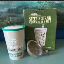 Essentials KissMe Organics Steep & Strain Ceramic Tea Mug – with Infuser - $524.58 MXN